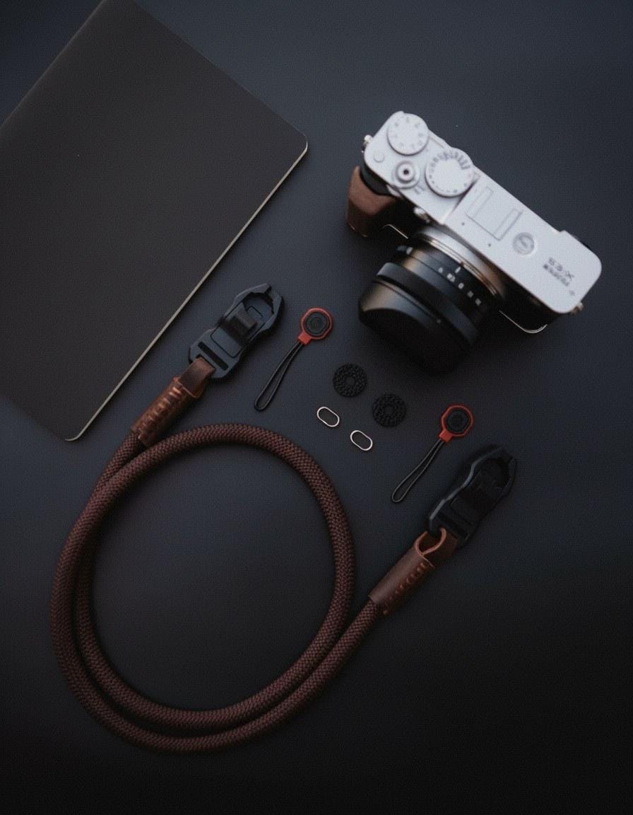 Kameraseil Quick Release Pro Seil und Leder in Braun strapnstyles