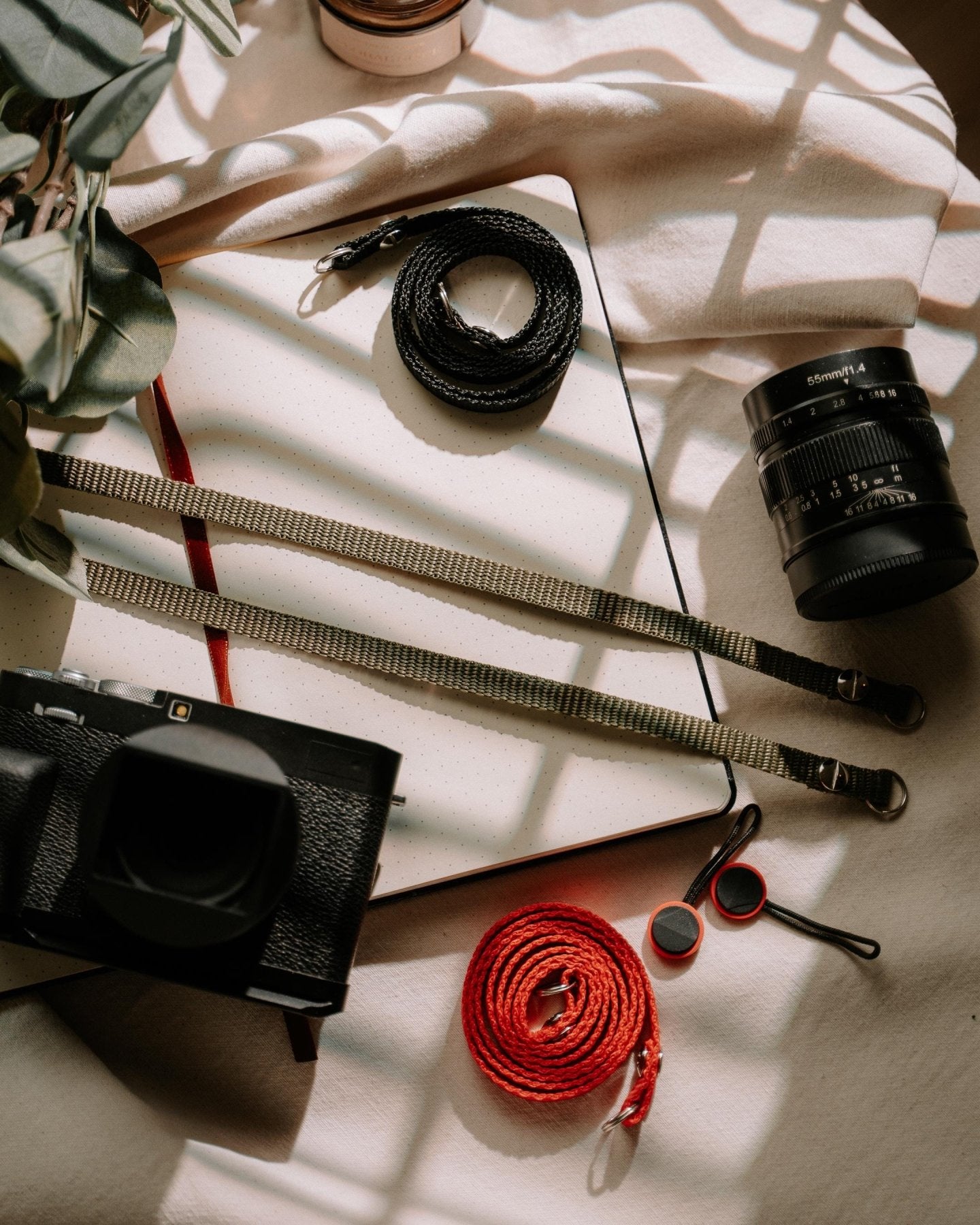 Kameraseil, Basic Kameragurt in Schwarz und weiteren Farben für Analoge und DSLR Kamera - Vintage Camera Strap - strapnstyles