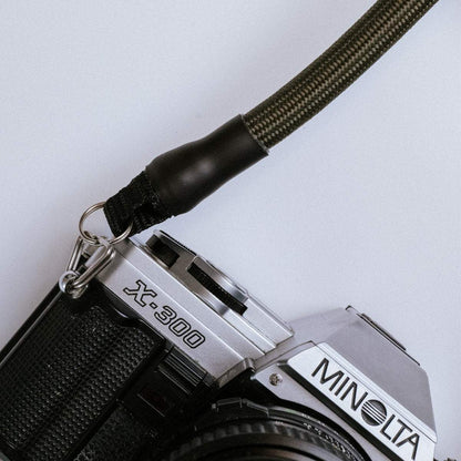 Kameraseil, Kameragurt Grün aus Kletterseil, für Fujifilm, DSLR oder DSLM, Analog - und Streetfotografie - Vintage Camera Strap - strapnstyles