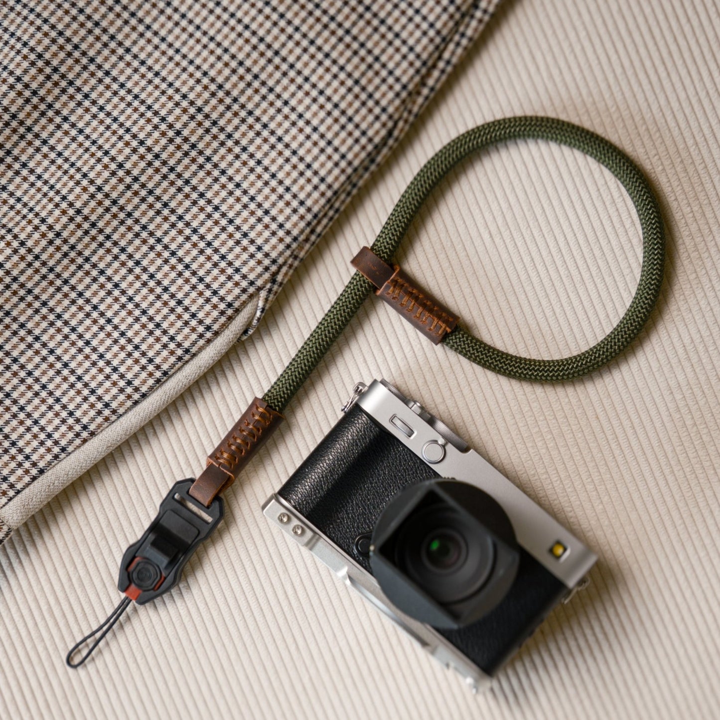 Kletterseil Kamera Leder Handschlaufe - Quick Release, Outdoor Rope Strap - strapnstyles