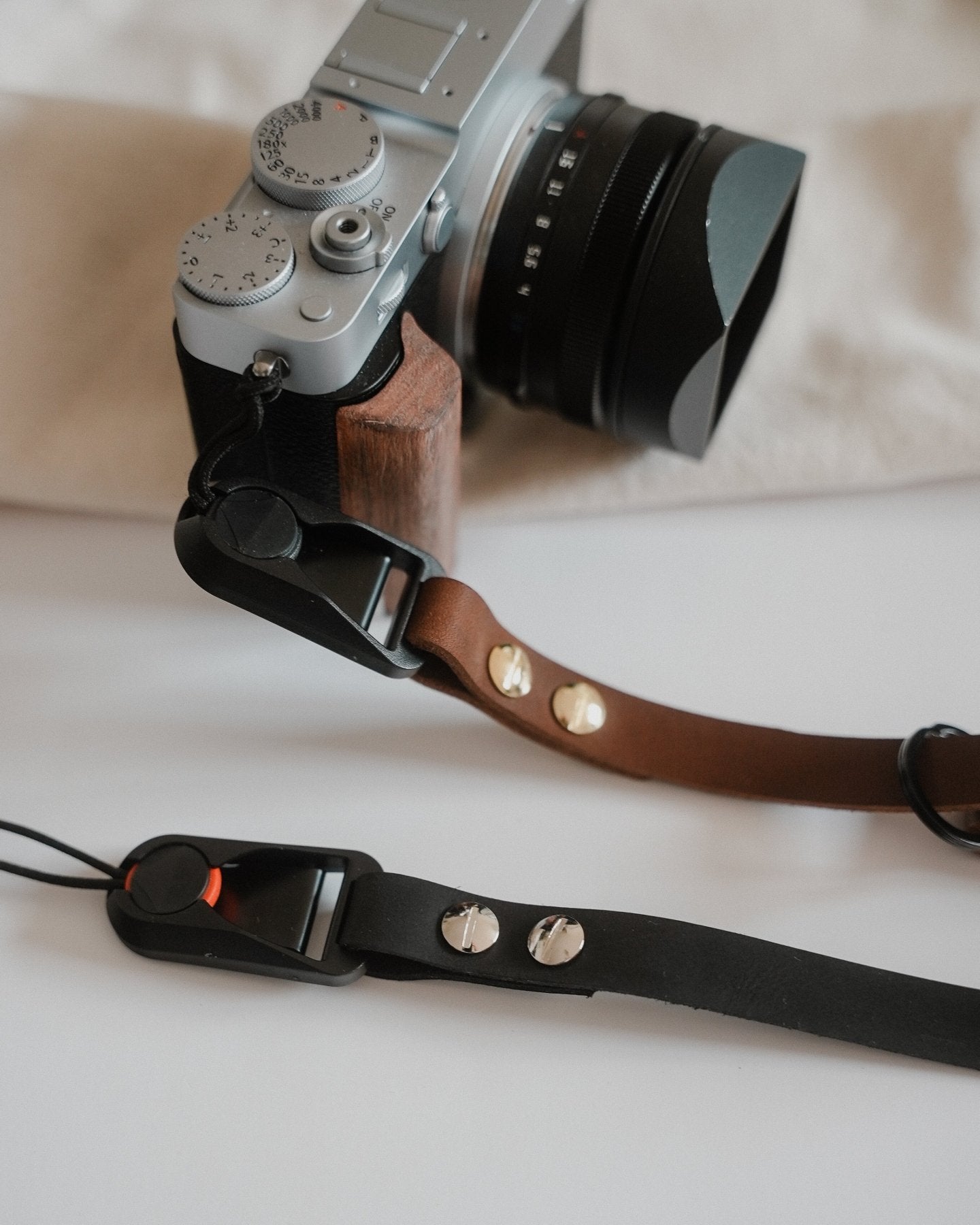 Leather Camera Wrist Strap Quick Release - Full Grain Handmade Strap for DSLR & Analog Camera - strapnstyles
