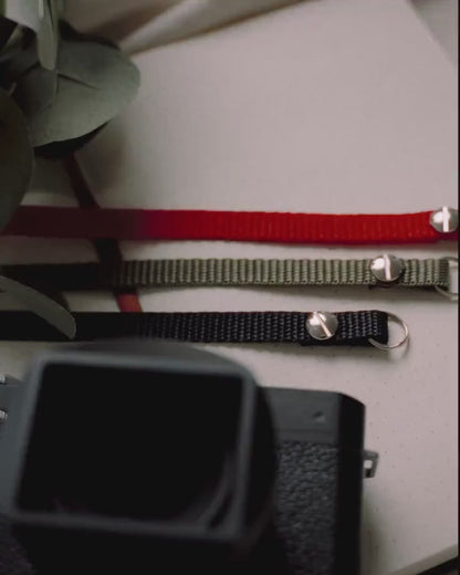 Kameraseil, Basic Kameragurt in Schwarz und weiteren Farben für Analoge und DSLR Kamera - Vintage Camera Strap