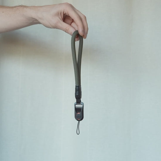 Handschlaufe aus grünem Kletterseil mit Quick Release, Video