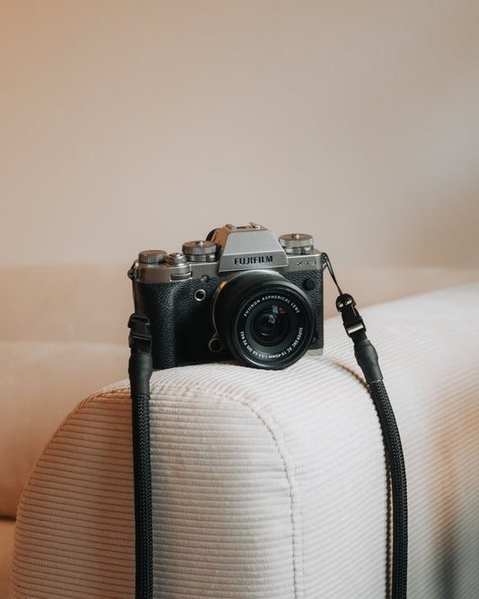 Quick Release Kameraseil, Einfacher Kameragurt für Ricoh Gr in Schwarz aus Kletterseil für Analoge Kamera - Vintage Camera Rope Strap - strapnstyles