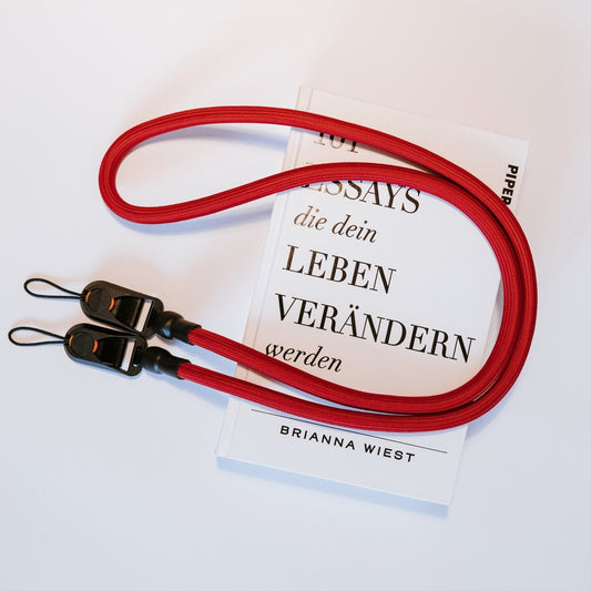 Quick Release Kameraseil, Kameragurt in Rot und weiteren Farben für Analoge und DSLR Kamera - Kameraband Vintage Camera Strap - strapnstyles