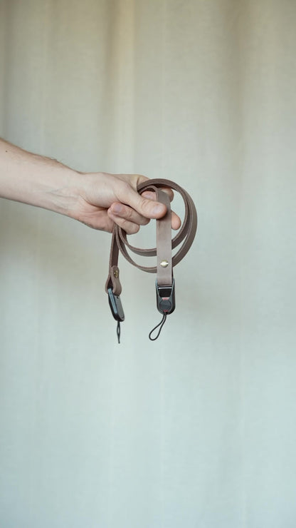 Ledergurt in Taupe mit Quick Release, Second Hand Einzelstück